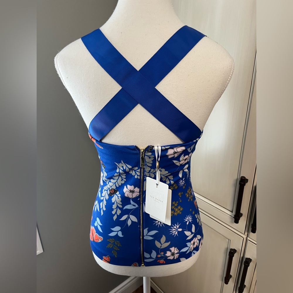 💙 Ted Baker Kyoto Gardens Cross-over Top - Picture 5 of 17